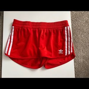 Women Adidas originals 3 striped shorts